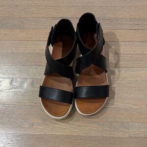 Mia black strappy sandals